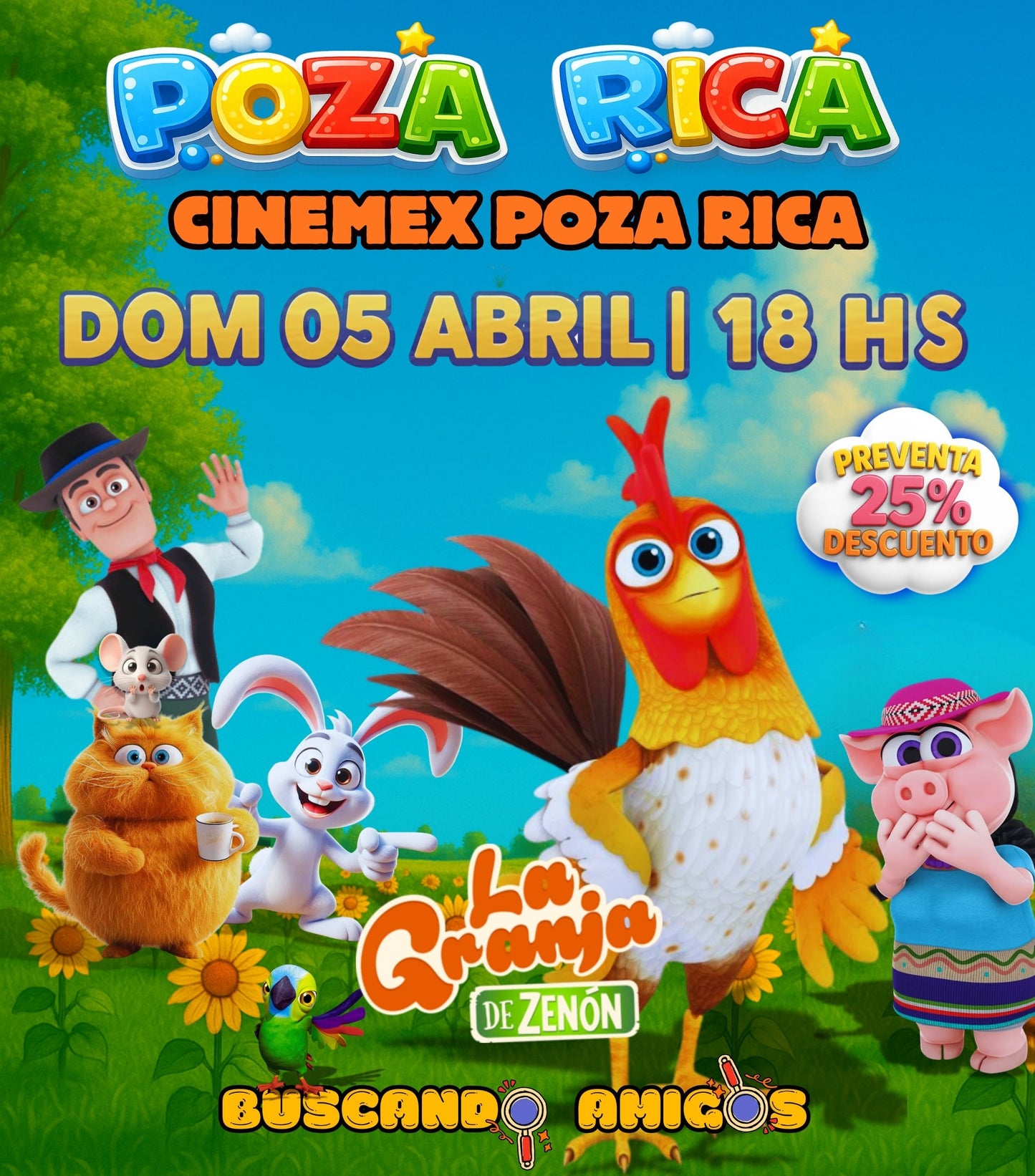 LA GRANJA DE ZENÓN en POZA RICA 🗓️DOM 05 ABRIL-18hs